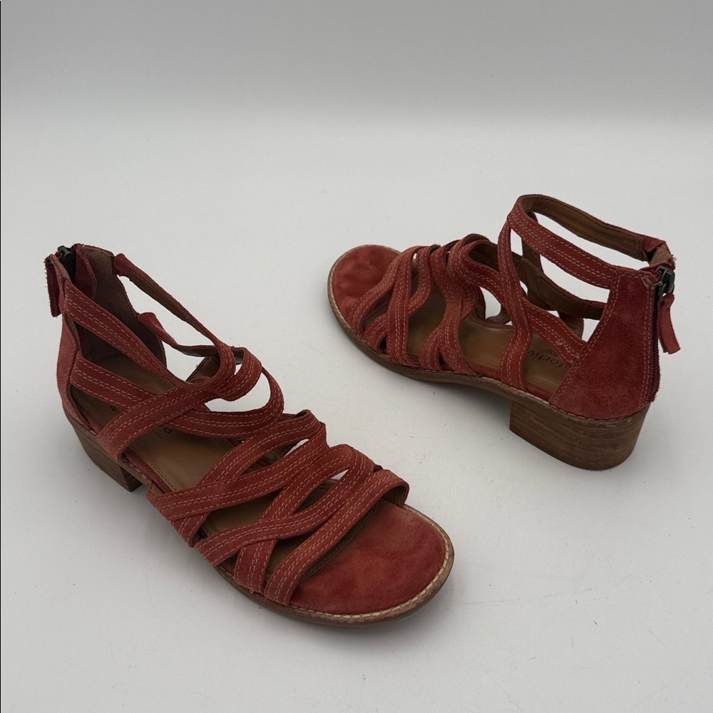 Confirtiva pink Strappy Heels sandals shoe women 8.5M gladiator casual Y2K retro